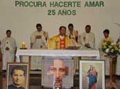 P. Germán Balboa renovó sus votos  para celebrar 25 años de vida religiosa