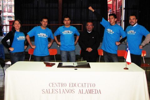 Centro de Alumnos de Alameda se puso la camiseta de la Fundación Don Bosco