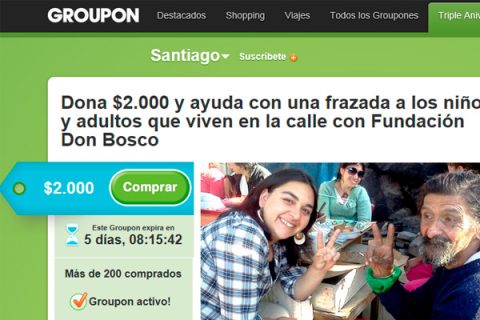 Groupon colabora con iniciativa de Plan de Invierno de la Fundación Don Bosco