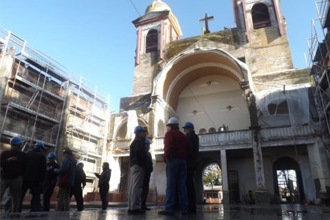 Linares – 50% de avance reconstrucción del templo de la parroquia María Auxiliadora