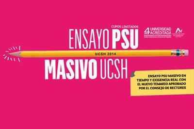 UCSH – Segundo Ensayo PSU masivo y gratuito