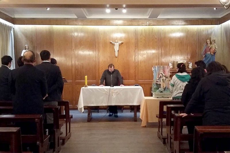 Salesianos Concepción recibió imagen peregrina de la Sagrada Familia