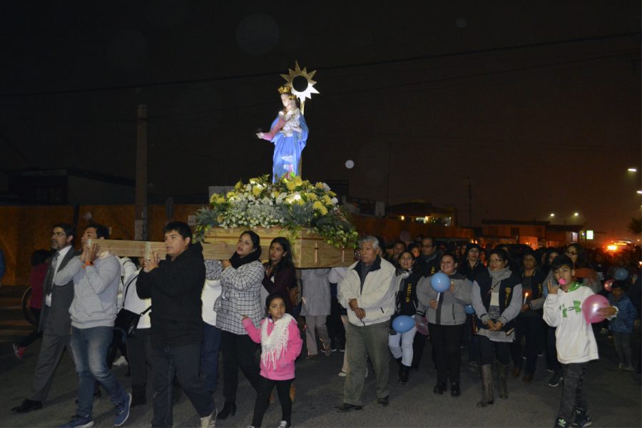 María Auxiliadora sale a las calles de Alto Hospicio