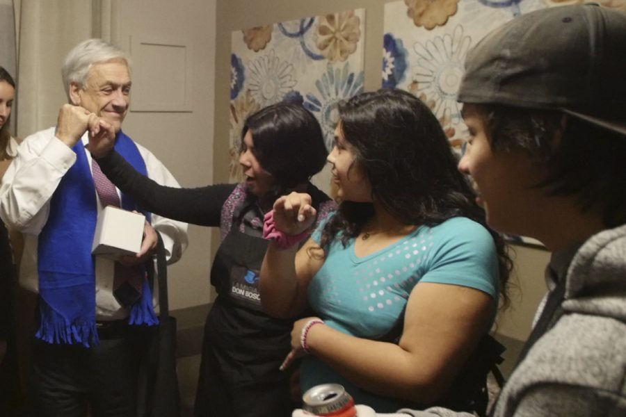 Presidente Sebastián Piñera visita albergue de Fundación Don Bosco