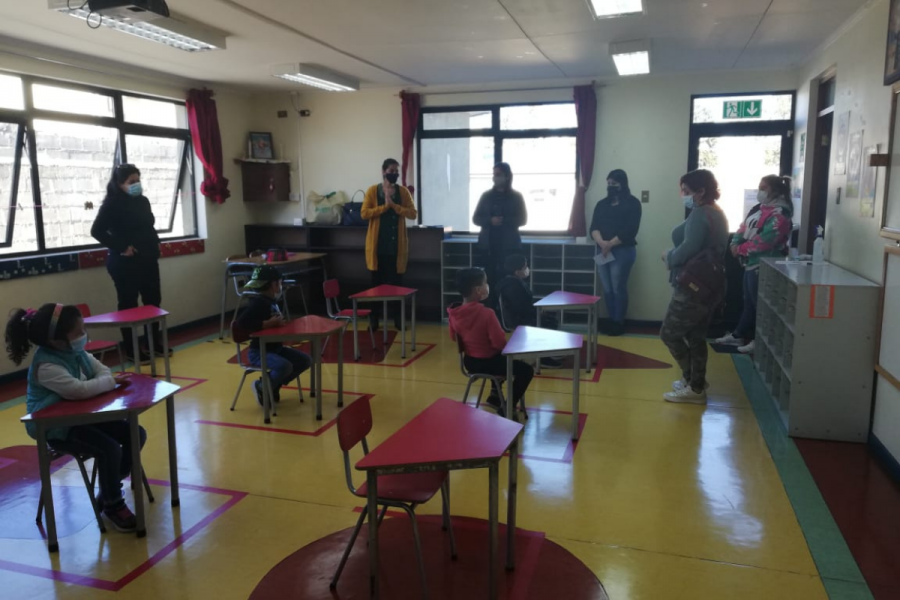 Alumnos de prebásica regresan a clases presenciales en Instituto Don Bosco Punta Arenas