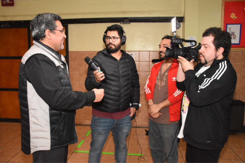 Centro Multimedial Caetera Tolle visita Salesianos TV de Liceo Monseñor Fagnano de Puerto Natales