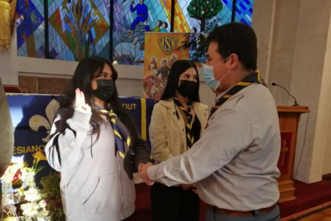 Scouts P. Ismael Cruz de Valdivia da bienvenida a nuevos integrantes