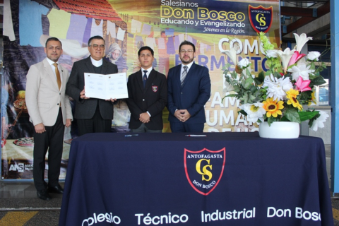 Don Bosco Antofagasta y Cefomin firman convenio de seguridad y medio ambiente